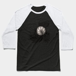 Curled up Roly-Poly Doodle Baseball T-Shirt